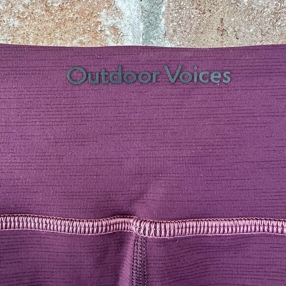 Outdoor Voices Move Free Tech Sweat Leggings Plum Mauve Purple XS - Picture 7 of 8